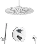 PaulGurkes Unterputz Duschsystem XXL 40cm mit Thermostat