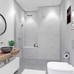 Breuer Duschr&uuml;ckwand Stein-Optik Quick 72 Marmor Grau 150 x 255 cm