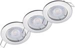 Oktaplex 3er Set Einbauspot Sedan inkl. LED-Module Warmwei&szlig; 380lm 4,8W...