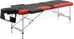 HOMCOM Massageliegen PVC Aluminium Kunststoff Schwarz 215B x 60T x 61-84H cm