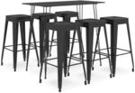 vidaXL 7-tlg. Bar-Set Schwarz Modell 9