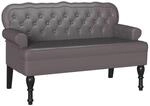 vidaXL Chesterfield Bank Grau 119,5 x 64,5 x 75 cm Kunstleder 42019297