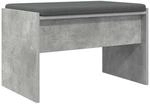vidaXL Flurbank mit Kissen Beton Grau 63 x 38 x 40 cm 891547