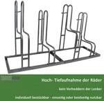 TRUTZHOLM Fahrradst&auml;nder f&uuml;r 4 Fahrr&auml;der H&ouml;henversetzt 140 x 75,5 cm Stahl