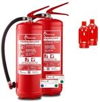 FireLoq 2x 6L Schauml&ouml;scher 27A 183B mit Pr&uuml;fnachweis Wandhalter Manometer