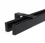 Deco-Raum Gardinenschiene nach Ma&szlig; 2-Lauf Loft Schwarz 320cm