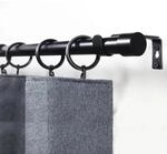 Deco-Raum Gardinenstangen Set Ausziehbar 1-Lauf Kappe Flexa &Oslash; 16/19 mm 70-120cm