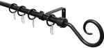 Komplettstilgarnitur Hook &Oslash; 13/16 mm Schwarz 130 cm - 240 cm