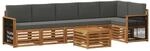 vidaXL Ecksofa Set mit Kissen 6 Stk Natur und Anthrazit 3384443