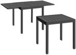 Tectake Aluminium Gartentisch Campos F&uuml;r 4&ndash;6 Personen Ausziehbar Wetterfest und