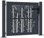 vidaXL Gartentor Anthrazit 105x80 cm Stahl Bambus-Design 153178