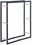 vidaXL Brennholzregal Schwarz 80x25x100 cm Stahl 286287