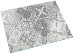 Tulup Glasplatte f&uuml;r Kamin Dekoratives Mosaikmuster Glas unter Kamin Rechteck...