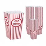 Relaxdays Popcornt&uuml;ten Pappe Rot Wei&szlig; 60er Set 16 cm x 10,5 cm x 10,5 cm 20 g