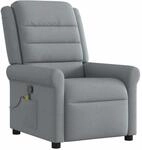 vidaXL Massagesessel Hellgrau Stoff 4015646