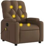 vidaXL Massagesessel Braun Stoff 372495