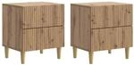 vidaXL Nachttisch 2 Stk Artisan-Eiche 43 x 34,5 x 48 cm Holzwerkstoff 894544