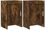 vidaXL Nachttische 2 Stk Ger&auml;ucherte Eiche 40 x 30 x 60 cm 8011020