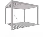 Weide Classic Alu-Stahl Pavillon 3 x 3,6 M Ivory Sand Pergola Freistehend