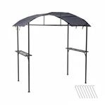 Relaxdays Grillpavillon Stahl Anthrazit Wasserabweisend Pulverbeschichtet mit