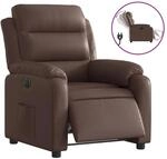 vidaXL Elektrischer Relaxsessel Braun Kunstleder 3205030