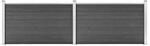 vidaXL Zaunelement Set WPC 353x105 cm Schwarz 3070447