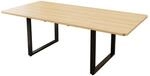 okwish Esstisch Ausziehbar f&uuml;r 6-10 Personen mit Metallbeine 220 &times; 80 cm Natur