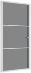 vidaXL Innent&uuml;r 102,5x201,5 cm Wei&szlig; ESG-Glas und Aluminium 350587