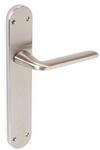 Emuca Satz Tieft&uuml;rdr&uuml;ckergarnitur Twist mit Rosette D50 mm Aluminium Nickel