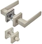 SOTECH T&uuml;rdr&uuml;ckergarnitur CUBE Edelstahloptik Matt Rosette WC mit