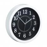 Relaxdays Wanduhr Kunststoff Metall Wei&szlig; Sekundenzeiger 20 cm x 4 cm 250 g