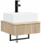 vidaXL Wandmontiertes Waschbecken Sonoma-Eiche 40 x 41 x 39 cm 890200