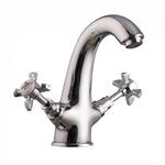 PaulGurkes Waschtischarmatur Retro Chrom Vintage Englischer Stil Nostalgie...