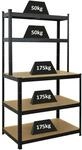 PROREGAL Packtisch GIANT BEAST HxBxT 180 x 100 x 60 cm Fachlast 175 kg Schwarz