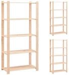 vidaXL Lagerregale 5 B&ouml;den 3 Stk 80x38x170cm Massivholz Kiefer 250kg 3051114