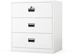 JAN NOWAK Aktenschrank aus Metall SARA XL V3 102x90x60 cm Wei&szlig;