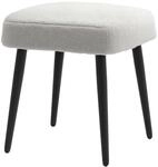 HOMCOM Fu&szlig;hocker Polyester Stahl Hellgrau 42L x 42B x 47H cm