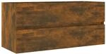 vidaXL Waschbeckenschrank R&auml;uchereiche 100x38,5x45 cm Holzwerkstoff