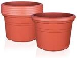 BigDean 6x Blumentopf 40 cm Terrakotta Kunststoff Pflanztopf 40 x 28 cm