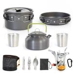 Toboli Camping Geschirr Set 12 Tlg.kochgeschirr Outdoor Geschirr Besteck