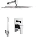 PaulGurkes Dusch Komplett Set Unterputz Duschsystem 40cm