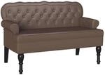 vidaXL Chesterfield Bank Braun 119,5 x 64,5 x 75 cm Kunstleder 42019296