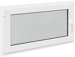 vidaXL Kellerfenster RISOR Wei&szlig; 110 x 70 cm PVC und Glas 42047260