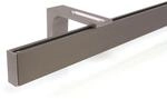 Deco-Raum Gardinenschiene nach Ma&szlig; 1-lauf Loft Edelstahl-optik 220cm