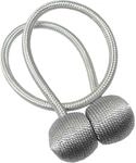 Gardinia Raffhalter Flex-S mit Magnet Silber 2 St&uuml;ck