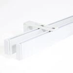 Deco-Raum Gardinenschiene nach Ma&szlig; 2-Lauf Loft Wei&szlig; 140cm