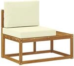 vidaXL Outdoor End Sofa Natur 91 x 63 x 73 cm Massivholz Akazie 900474