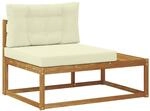 vidaXL Outdoor Endsofa Natur 115 x 83 x 73 cm Massivholz Akazie 900552