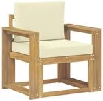 vidaXL 2 St&uuml;ck Outdoor-Sofagarnitur Polyester Wei&szlig; und Creme 3438979