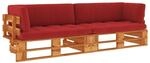 vidaXL 2-Sitzer-Palettensofa Honigbraun Impr&auml;gniertes Kiefernholz 3066667
